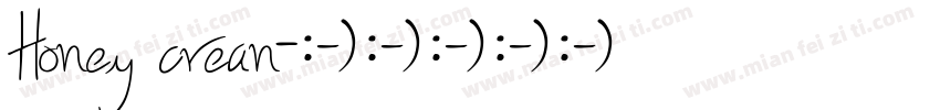 Honey crean字体转换